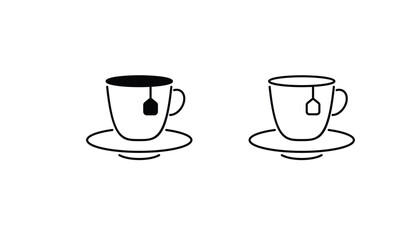 Instant Tea icon design with white background stock illustration