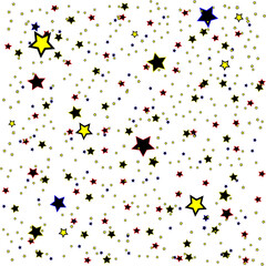 many stars of different sizes