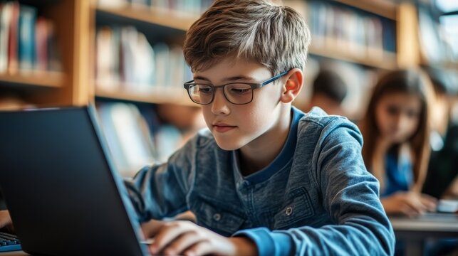 School network security managing student data, schooling, data protection - Powered by Adobe