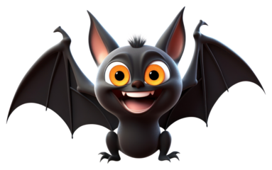 PNG Bat halloween cartoon animal.