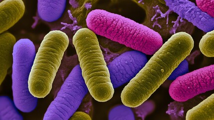 bacteria and microscope