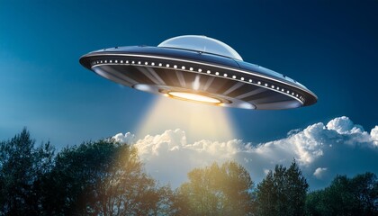 Fototapeta premium UFO in flight