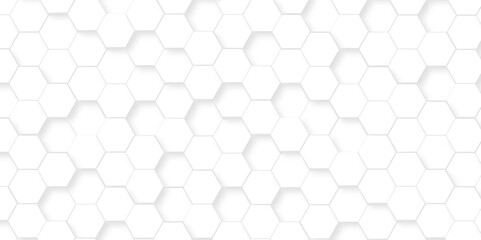 Abstract hexagonal futuristic geometric backdrop White 3d embossed creative hexagon, honeycomb white hexagon concept design abstract technology vector background, or wallpaper.