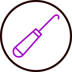 Crochet Vector Line Purple Circle Black