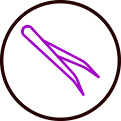 Tweezer Vector Line Purple Circle Black
