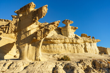 Sandstone formations Bolnuevo, Spain