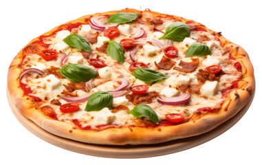 PNG Italian pizza food white background mozzarella.