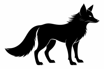 Fox line art silhouette vector