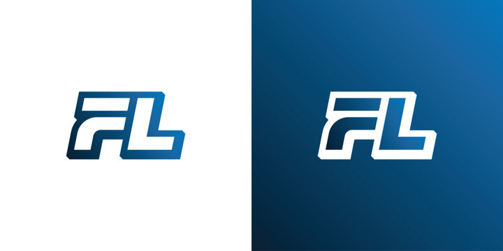 Letter FL Logo Design Vector