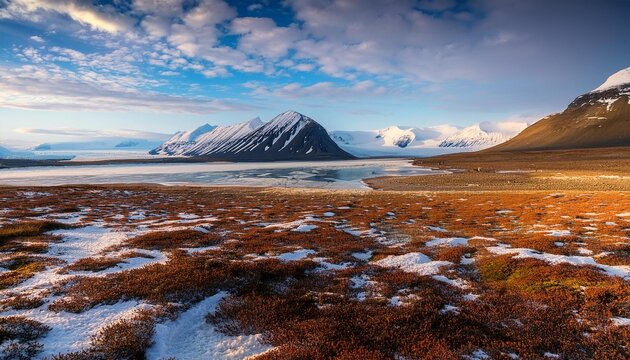 arctic tundra natural landscape, AI generated - Powered by Adobe