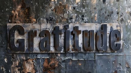 Concrete Appreciation and kindness concept art poster.