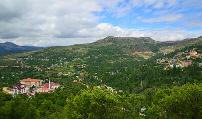 A view from Sariveliler Town in Karaman, Turkey