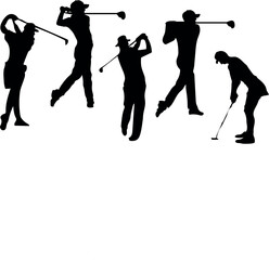 Game vector flat silhouette collection