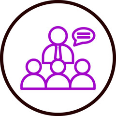 Focus Group Vector Line Purple Circle Black