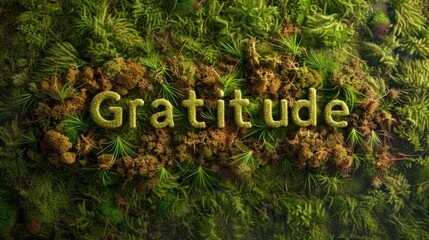 Moss Appreciation and kindness concept art poster.