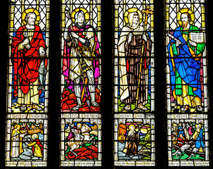 Saints Peter Paul Stained Glass St Petrox Church Dartmouth England