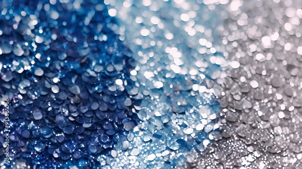 Poster abstract shiny background with blue glitter waves. scattered confetti sparkles with light blue color