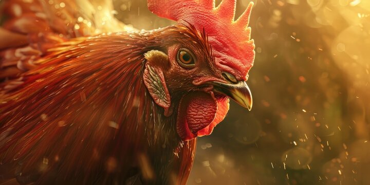 Beautiful feathers are present on Serama chickens