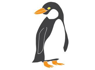 penguin on a white background
