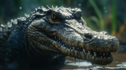 alligator in the zoo