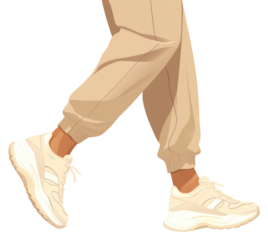 PNG Pants shoe footwear khaki.