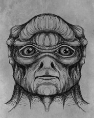 Alien creature, sketch - digital painting © neurostructure