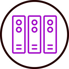 Binder Vector Line Purple Circle Black