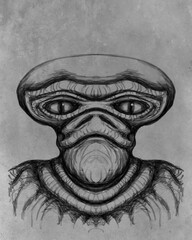 Alien creature, sketch - digital painting © neurostructure
