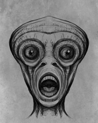 Alien creature, sketch - digital painting © neurostructure