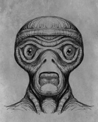 Alien creature, sketch - digital painting © neurostructure
