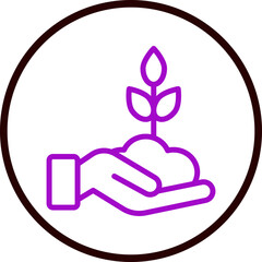 Sustainable Vector Line Purple Circle Black