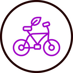 Riding Vector Line Purple Circle Black