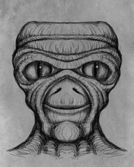 Alien creature, sketch - digital painting © neurostructure