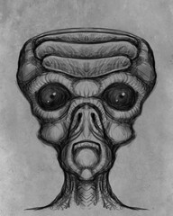 Alien creature, sketch - digital painting © neurostructure
