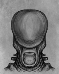 Alien creature, sketch - digital painting © neurostructure