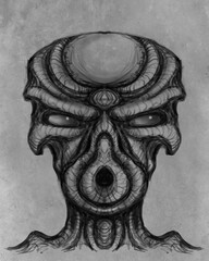 Alien creature, sketch - digital painting © neurostructure