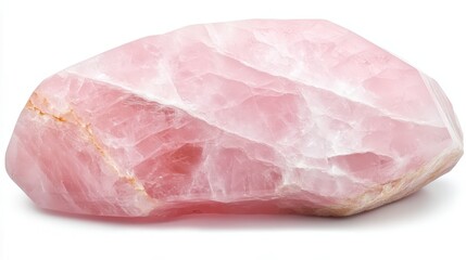 "Stunning Portrait of a Polished Rose Quartz Stone - Gemstone Photography"