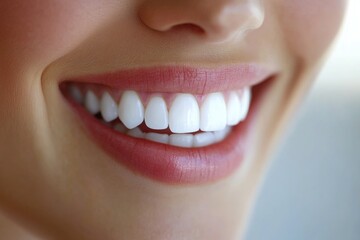 Fototapeta premium A young woman displays a bright and cheerful smile