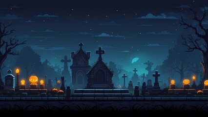 Game assets background RPG Gaming Battle Scene Underground Dungeon in Pixel 8bits 16bits 32 bits