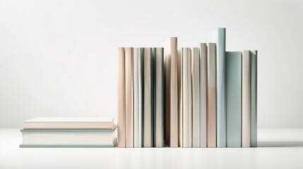 Stack of Books on White Table