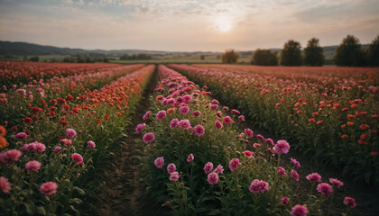 Fototapeta premium Colorful Flowers in the Nature