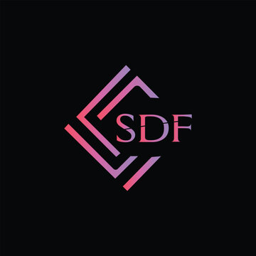 SDF Letter Initial Logo Design Template Vector Illustration