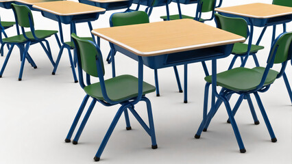Fototapeta premium Beautiful cartoon classroom concept for school art