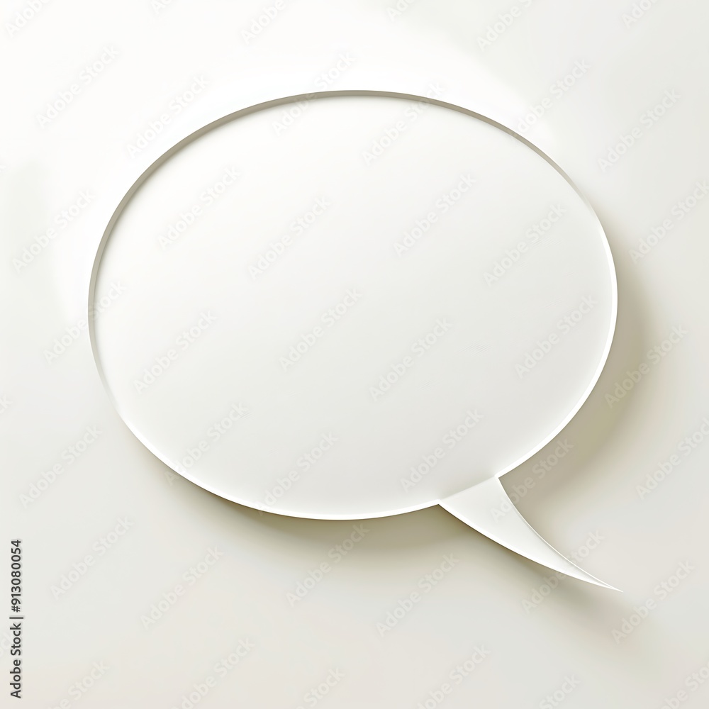 Poster clear communication concept - speech bubble on white background version 6