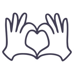 Hands forming a heart shape, representing love and care