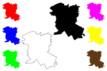 Sumy City (Ukraine) map vector illustration, scribble sketch City of Sumy map