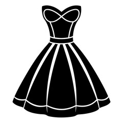 Bardot Dress black vector