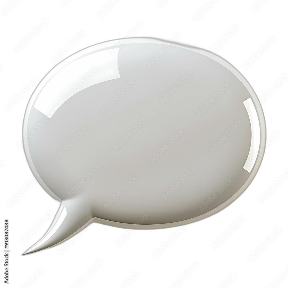 Poster clean and versatile speech bubble on white background