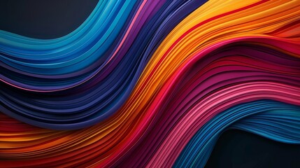 Colorful abstract lines, organic shapes, rich textures, vibrant and dynamic, Digital painting, High resolution