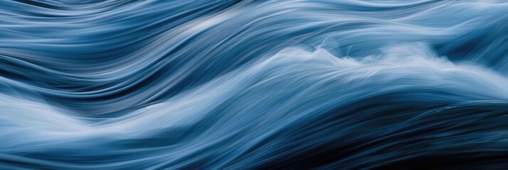 Close up of blurred motion of river flow